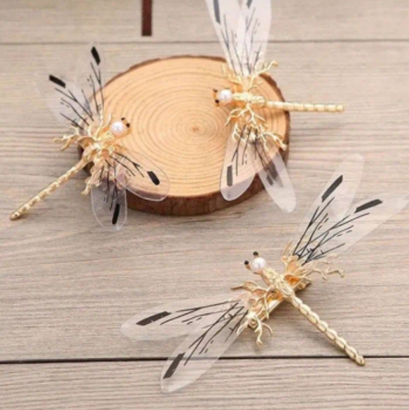 CUTE DRAGONFLY HAIR PINS - Picture 3 of 8